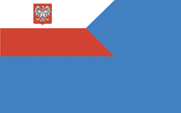 Flaga Bandera pomocniczych jednostek pływających Polski Polska Rzeczpospolita Ludowa