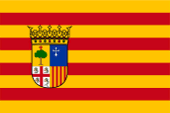 Flagge Fahne flag Aragonien Aragón Aragonia