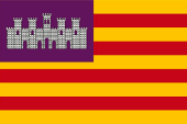 Flagge Fahne flag Balearen Balearic Islands Baleares