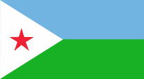 National flag Flagge Fahne flag Djibouti Dschibuti