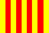Flagge Fahne flag drapeau Roussillon Rosselló