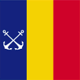 Flagge Fahne flag Rumänien Romania Roumanie Gösch naval jack
