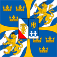 Flagge Fahne flag König King royal Oberbefehlshaber Supreme Commander Commander-in-Chief Armed Forces Schweden Sweden Suède Sverige Flaggen flags Fahnen