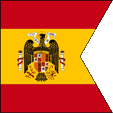 Flagge Fahne flag Gouverneur Kolonien Spanien Governors colonies Spain Espagne España