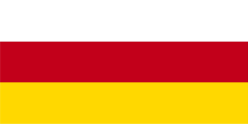 Flagge Fahne Flag National flag Südossetien South Ossetia Ossetie du Sud Khussar Iryston Osetia