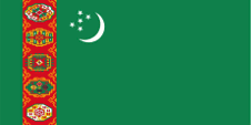 Flagge Fahne flag Nationalflagge Staatsflagge Nationalflagge national Turkmenistan Turkmenien Turkménistan