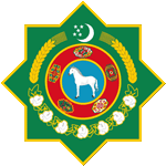 Wappen coat of arms Badge Abzeichen Emblem Turkmenistan Turkmenien Turkménistan